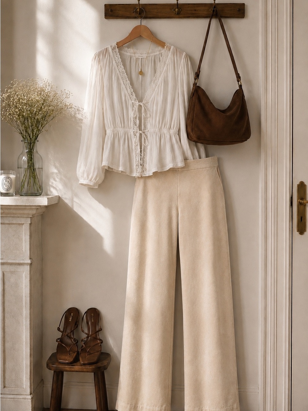 Danier Oyster Suede Trousers